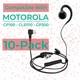 10-pack Swivel Earpiece For Motorola Two-way Radio Cp100 Cp200d Cls1110 Cls1410