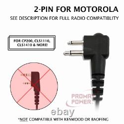 10-Pack Swivel Earpiece for Motorola Two-Way Radio CP100 CP200D CLS1110 CLS1410