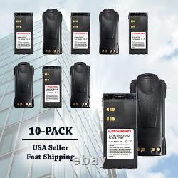 10x 1800mAh Two Way Radio Battery for Motorola HNN9008 HT750 HT1250 GP338 MTX850