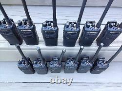 (12) MOTOROLA HT750 TWO WAY PORTABLE RADIOS VHF 136-174MHz 16ch AAH25KDC9AA3AN