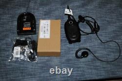 1 Motorola CLP1040 Two Way Radio With OEM headsets 90 Day Warranty