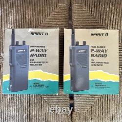 2 In Box Motorola Spirit II Pro-Series 2-Way Radio FM Transceiver Walkie Talkies
