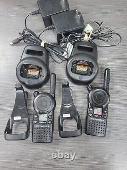 2 LOT Motorola CLS1110 W CHARGERS CRADLES Two-Way Radio Black WALKIE TALKIE
