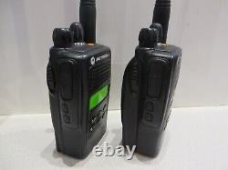2 MOTOROLA EX560 XLS 16CH 4W UHF 450-512MHz Two Way Radio AAH38SDF9DU6AN withBatt