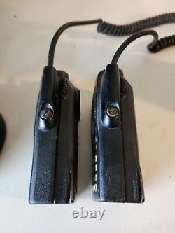 2- MOTOROLA MTX8250-LS Radio AAH25UCH6DU9AN WITH 2 BATTERIES ETC UNTESTED