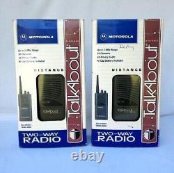 2 MOTOROLA TALKABOUT DISTANCE DPS 5 MILE TWO-WAY RADIO Model P24SRT03G2A, tested