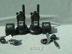 2 Motorola CLS1410 Two Way Radio WithSINGLE CHARGERS+HEADSETS+60-WARRANTY