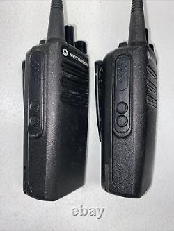 2 Motorola CP100d Digital Two-Way Radios AAH87YDC9JA2AN 403-480 MHz 4W