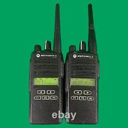 (2) Motorola CP185 / Two-Way Radio / Analog / 2 4 Watts / 435MHz 480MHz