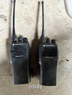 2 Motorola CP200 Two Way Radios + Programming CD and Connection Wires