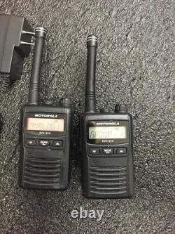 2 Motorola EVX-S24-G6-3 Portable Two-Way Radio