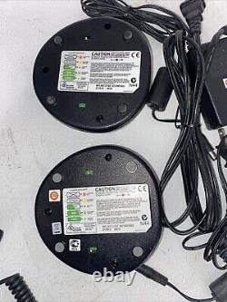 2 Motorola PR400 UHF 16 Channel Two-Way Radios AAH65RDC9AA2AN Chargers Batteries