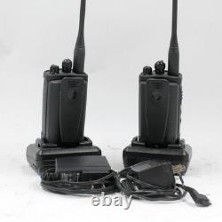 2 Motorola RDU4100 UHF 4W 10CH Two-Way Radios WithBatteries & Chargers