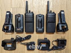 2 Motorola RMU2080 UHF 8-Channel Two-Way Radios