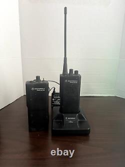 2 Motorola Radius GP 300 HandHeld UHF Two Way Radio