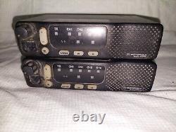 2 Motorola Radius M1225 Two Way Radios with Mics