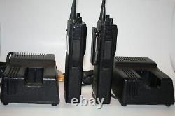 2 Motorola Radius P200 H44RFU7160BN Two Way Radio with 2 Chargers