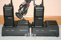 2 Motorola Radius P200 H44RFU7160BN Two Way Radio with 2 Chargers