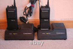 2 Motorola Radius P200 H44RFU7160BN Two Way Radio with 2 Chargers