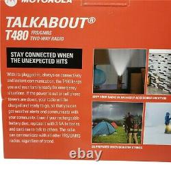 2 Motorola Talkabout T480 Walkie Talkie Set 35 Mile Two Way FM Radio NOAA PTT