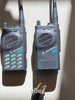 2 Motorola Visar UHF radios with accessories