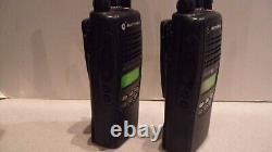 2 X Motorola HT1250 LS+ UHF 450-512MHz 4W 16CH Two Way Radios AAH25SDH9DP5AN