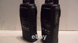 2 X Motorola HT1250 LS+ UHF 450-512MHz 4W 16CH Two Way Radios AAH25SDH9DP5AN
