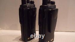 2 X Motorola HT1250 LS+ UHF 450-512MHz 4W 16CH Two Way Radios AAH25SDH9DP5AN