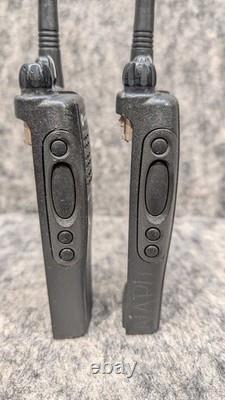 2 x MOTOROLA HT750 136-174 MHz VHF 16ch TWO WAY RADIO AAH25KDC9AA3AN