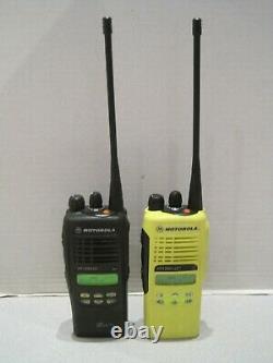 2x Motorola HT1250 LS+ UHF Portable 450-512MHz AAH25SDH9DP5AN Two Way Radio