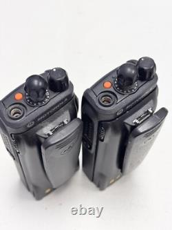 2x Motorola PR860 AAH45SDC9AA3AN 16CH 450-512MHz UHF Two-Way Radio With Batteries