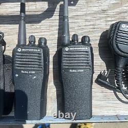 2x Motorola Radius CP200 AAH50RDC9AA1AN Portable Two-Way Radio with PMMN4029A