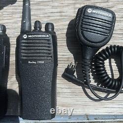 2x Motorola Radius CP200 AAH50RDC9AA1AN Portable Two-Way Radio with PMMN4029A