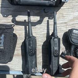 2x Motorola Radius CP200 AAH50RDC9AA1AN Portable Two-Way Radio with PMMN4029A