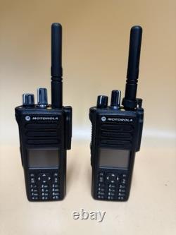 2x Motorola XPR7550 VHF 136-174 MHz AAH56JDN9KA1AN Two Way Radio with Batteries