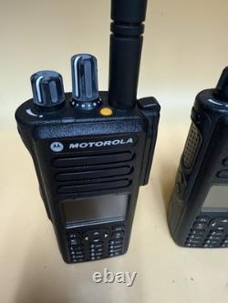 2x Motorola XPR7550 VHF 136-174 MHz AAH56JDN9KA1AN Two Way Radio with Batteries