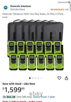 3 Motorola T605 Talkabout Two-Way Radios