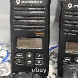 3 Working Motorola Walkie Talkies, 8 Used Batteries, rdm2070d Walmart No Charger