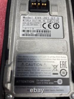 3x Motorola EVX-261-G7-5 EVX-261-G6-5 Two Way Radio W Batteries