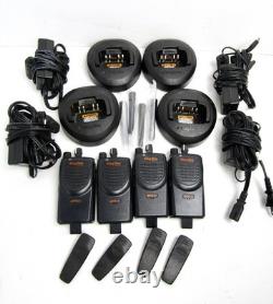 (4X) Motorola Mag One BPR40 4 Watt UHF Two Way Radio AAH84RCS8AA1AN, 450-470 MHz
