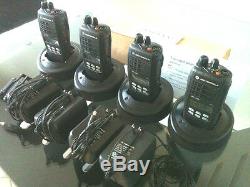 (4) MOTOROLA HT1250 VHF 136-174MHz 128ch two-way radios AAH25KDF9AA5AN CP XTS