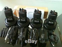 (4) MOTOROLA HT1250 VHF 136-174MHz 128ch two-way radios AAH25KDF9AA5AN CP XTS