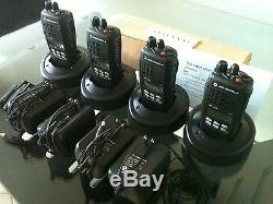 (4) MOTOROLA HT1250 VHF 136-174MHz 128ch two-way radios AAH25KDF9AA5AN CP XTS