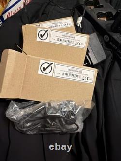 4 Motorola CLS1110 Two-Way Radio Black With 6 Way Charger & 3 Brand New Ear Pc