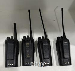4-Motorola CP200d 403-470 MHz UHF Two Way Radio AAH01QDC9JC2AN w Mics/Chargers