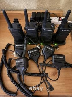 4 Motorola RMU2040 On-Site 4 Channel UHF Rugged Two-Way Radios