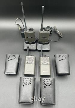 4 Motorola Spirit Two-Way Radios MU22CV/MV24CVS. + Accessories + 2 Chargers