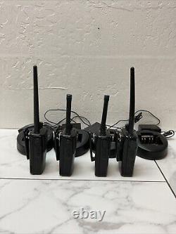 (4 PACK) Motorola VX-261 Portable Two-Way Radios with Chargers