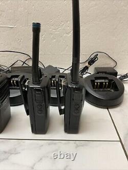 (4 PACK) Motorola VX-261 Portable Two-Way Radios with Chargers