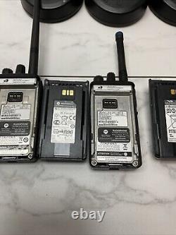 (4 PACK) Motorola VX-261 Portable Two-Way Radios with Chargers